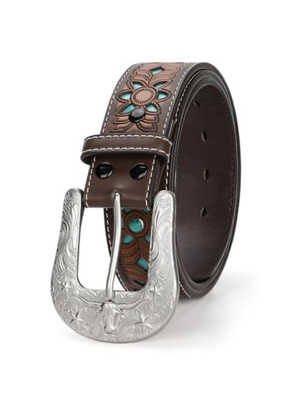 Western Belts for Women Cowgirl,Cowboy Bling Country Turquoise Belts for Jeans